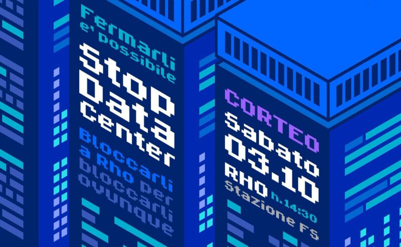 Stop ai data center! Corteo a Rho
