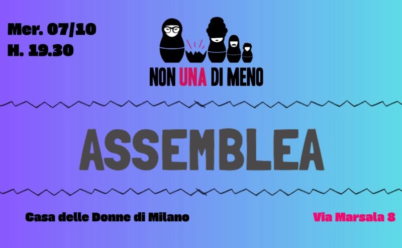 07/10 – Assemblea Non Una Di Meno @ Casa delle donne