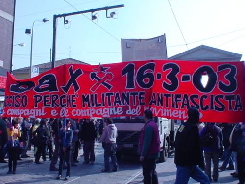 Corteo antifascista per Dax, 22 marzo 2003